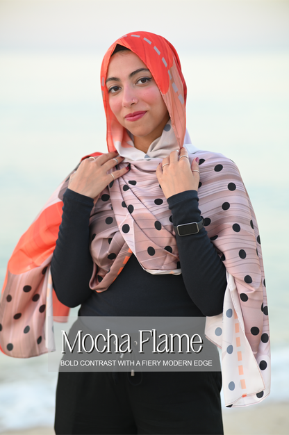 Mocha Flame - silk satin