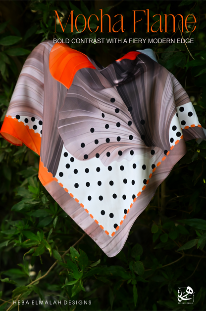 Mocha Flame Square scarf - Outlet