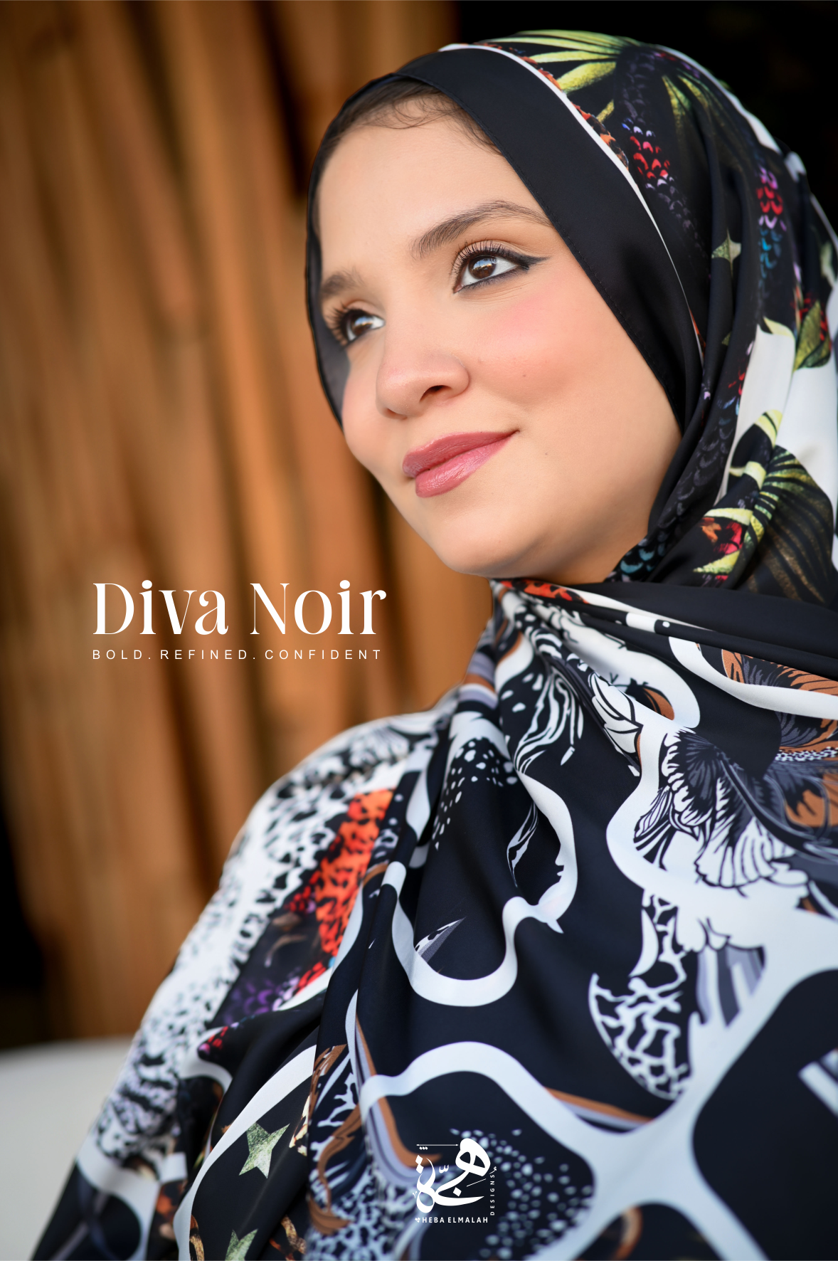 Diva Noir silk satin