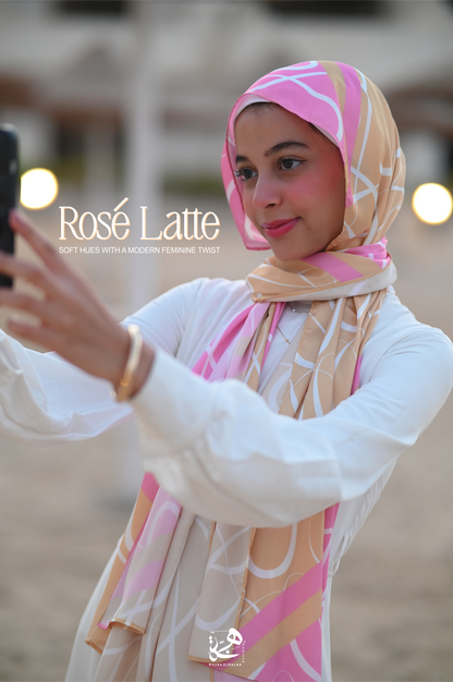 Rosé Latte - Silk satin hijab