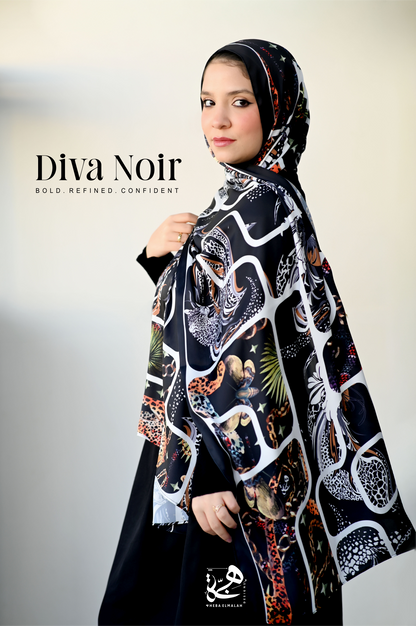 Diva Noir silk satin