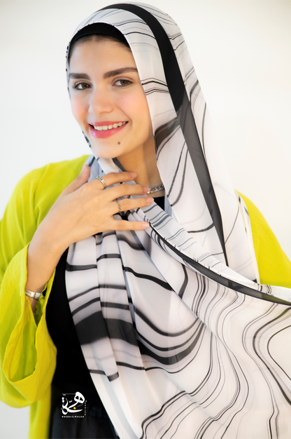 Black & White Marble Scarf