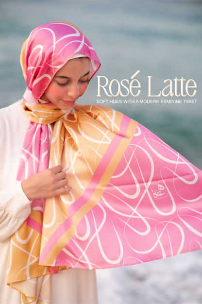 Rosé Latte - Silk satin hijab
