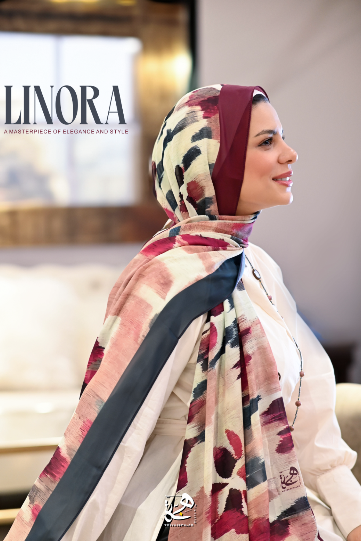 Linora Luxury chiffon hijab | Heba Elmalah Designs – hebaelmalahdesigns